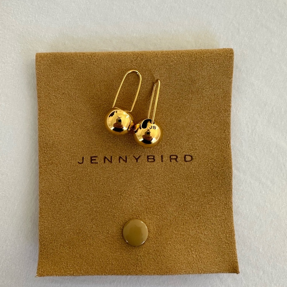 Jenny Bird Gold Sphere Earrings